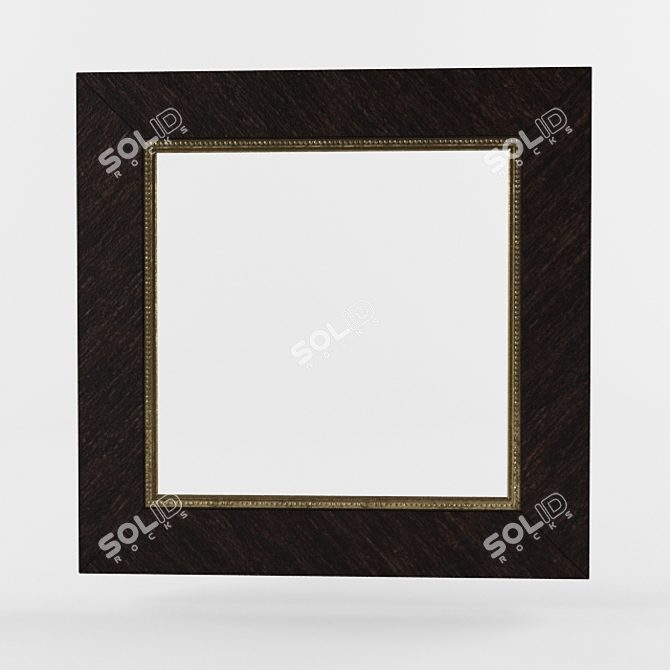 Dark Wood Baguette Frame 3D model image 2