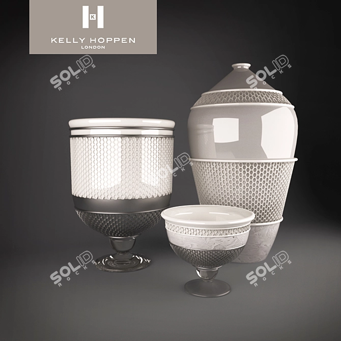 Elegant Vases by Kelly Hoppen 3D model image 1