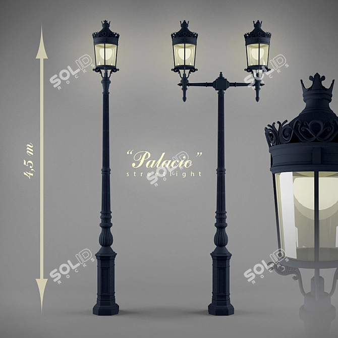 Classic Park Streetlight "Palacio 3D model image 1