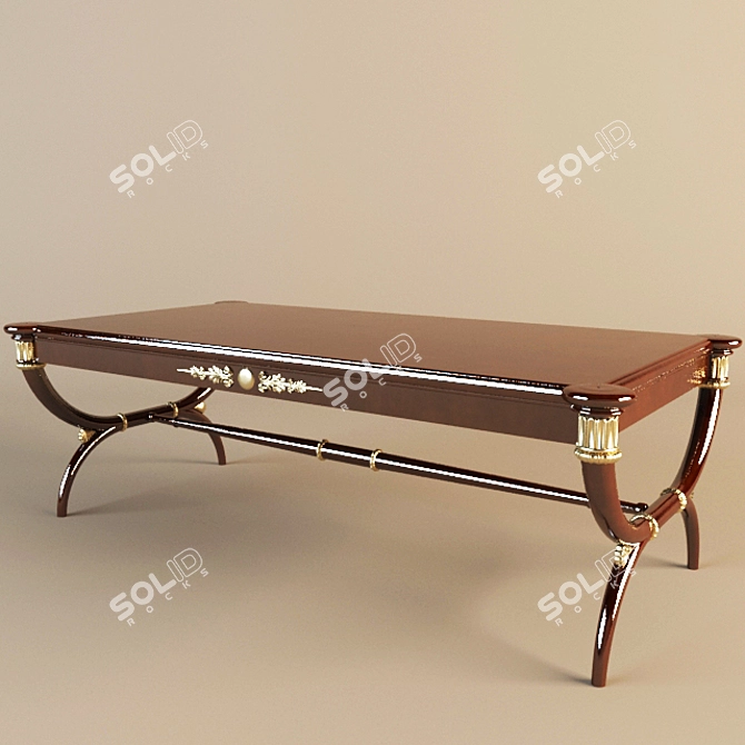 Classic Coffee Table: 1330x680xh450mm 3D model image 1