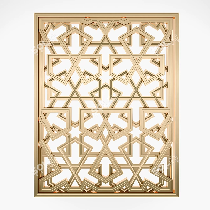 Eastern Style Decorative Grille - 1280x1000mm 3D model image 1