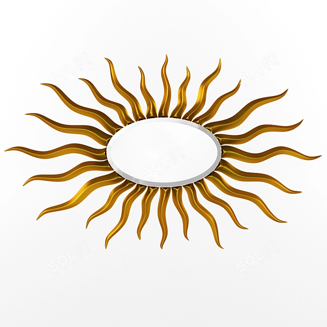 Elegant Christopher Guy Sunburst Mirror 3D model image 1