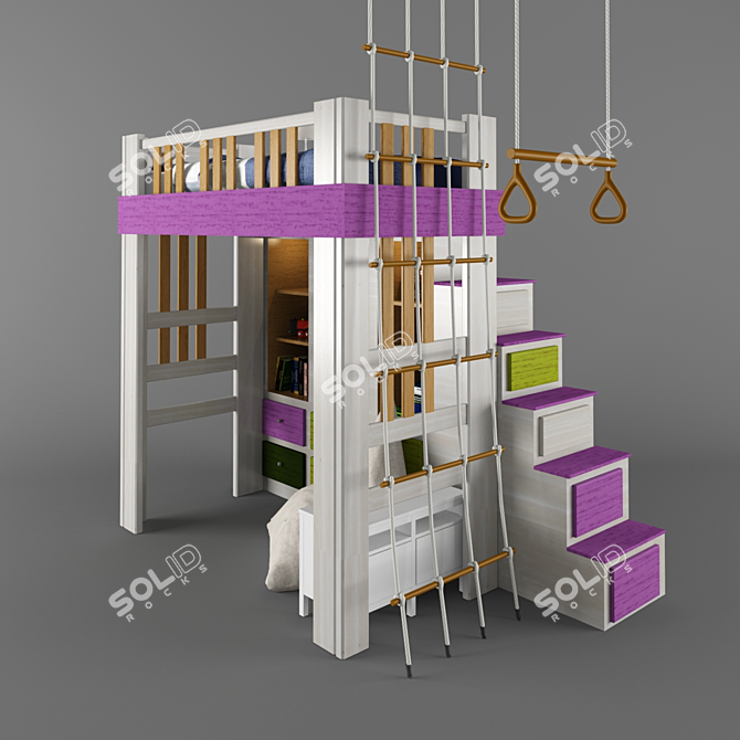 Customizable Nursery Corner 3D model image 1