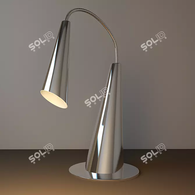 Sleek Chrome Lamp 3D model image 1