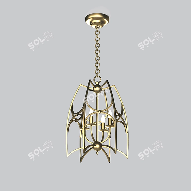 Elegant Crystal Chandelier 3D model image 1