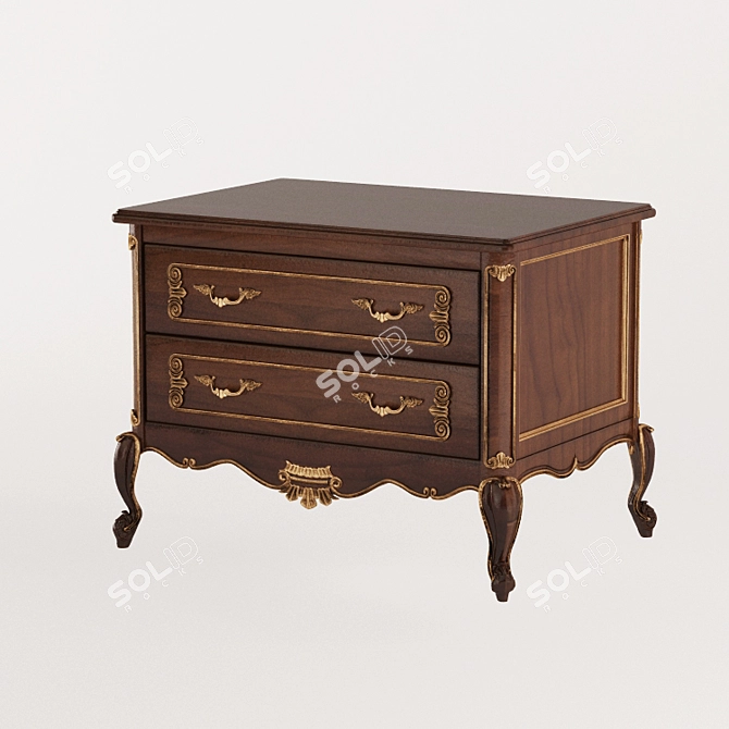 Elegant Bedside Table: Angelo Cappellini Brahms Collection 3D model image 1