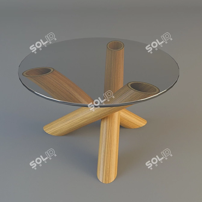 Bamboo Seaside Coffee Table 3D model image 1