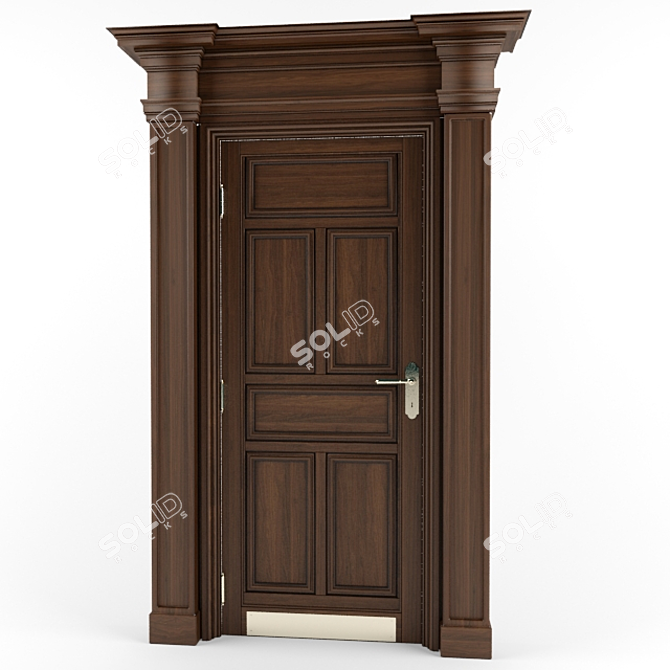 Title: Classic Style Interior Door 3D model image 1