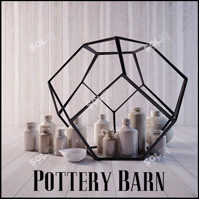 Elegant Pottery Barn Sculpture 3D model image 1