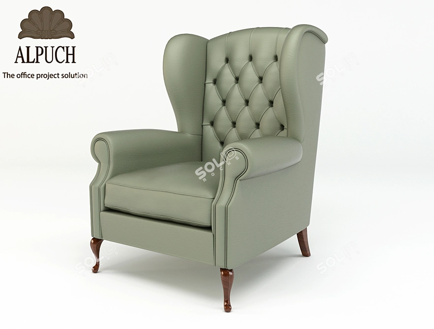 Elegant ALPUCH Chair 3D model image 1