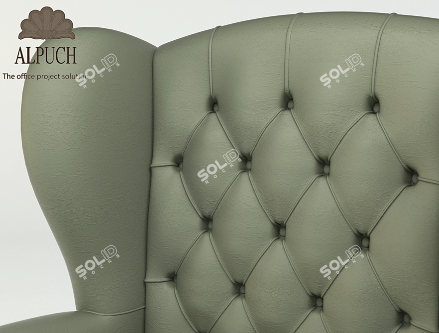 Elegant ALPUCH Chair 3D model image 2