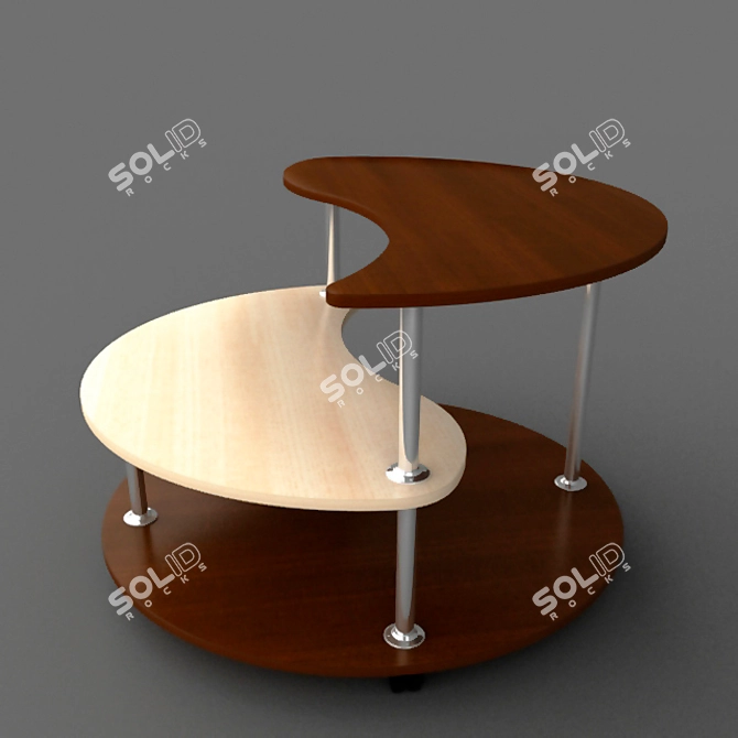 Dual-Tier Coffee Table 3D model image 1