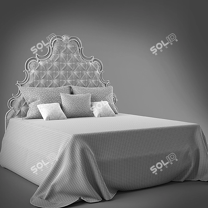 Elegant Barri Rimini Bed 3D model image 2