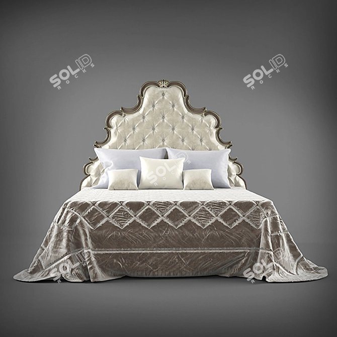 Elegant Barri Rimini Bed 3D model image 3