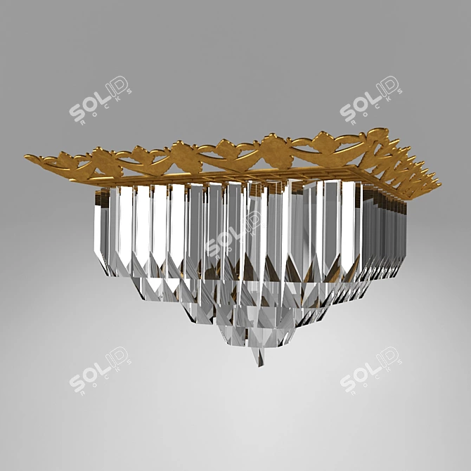 Stunning Ceiling Chandelier 3D model image 1