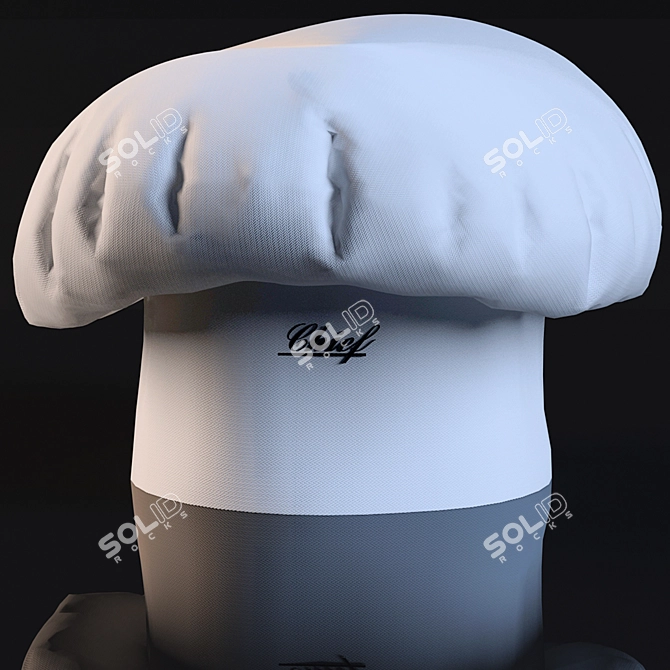 Classic Culinary Toque Hat 3D model image 1
