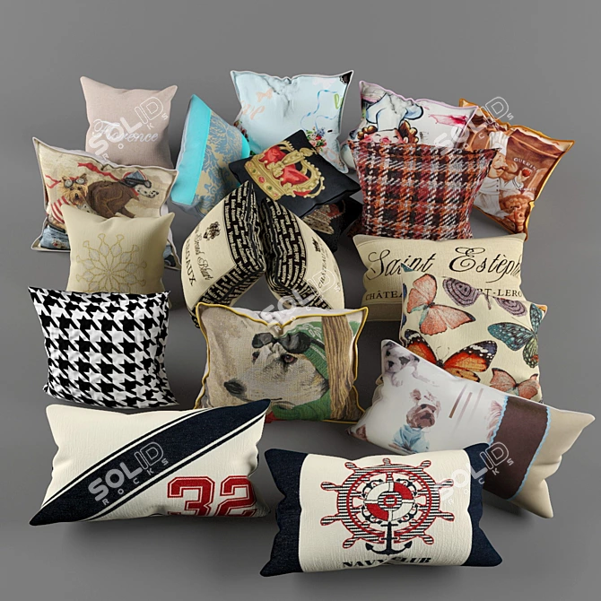 Versatile Cushions 3D model image 1