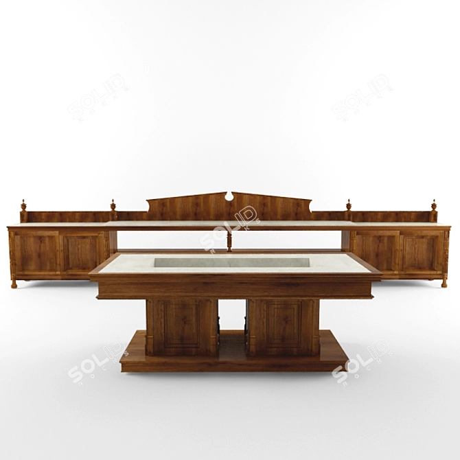 Title: Modern Buffet Furniture Set 3D model image 2