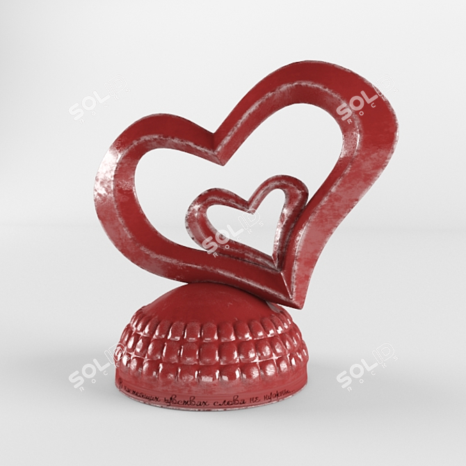 Eternal Love Sculpture 3D model image 1