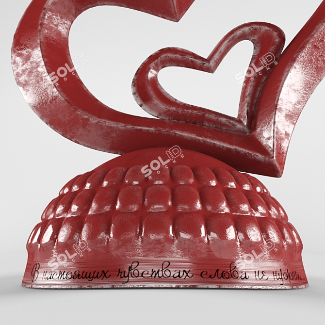 Eternal Love Sculpture 3D model image 2