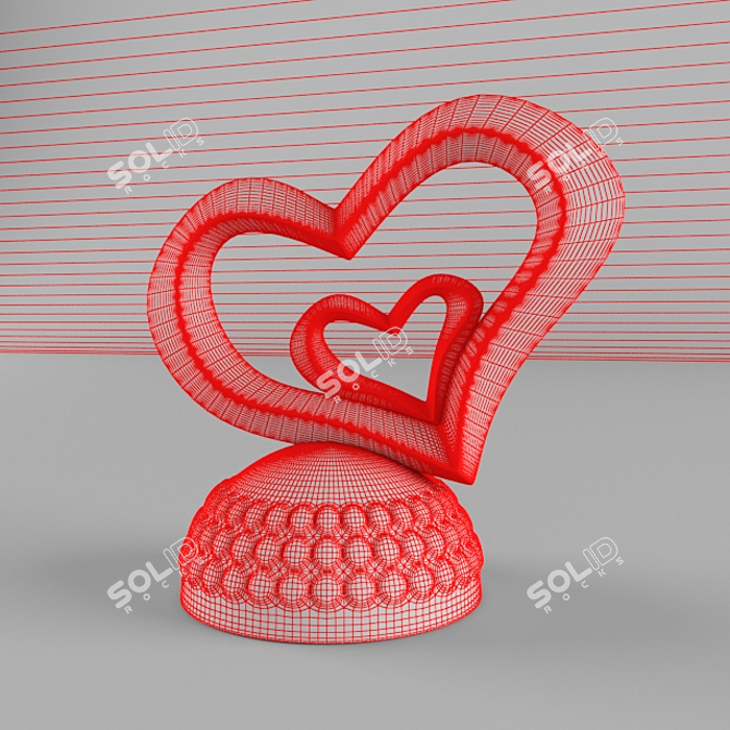 Eternal Love Sculpture 3D model image 3