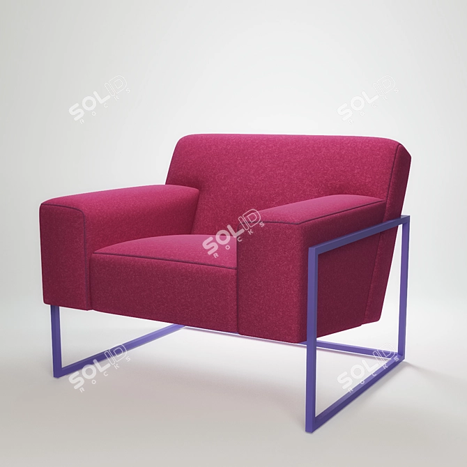 Elegant Felt Furniture Collection 3D model image 1