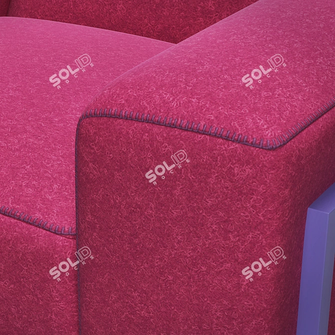 Elegant Felt Furniture Collection 3D model image 2