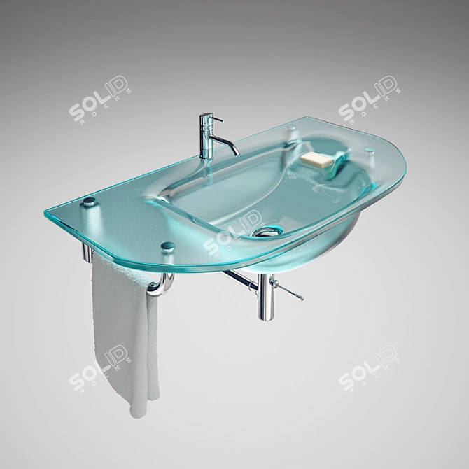 Modern Washbasin 3D model image 1