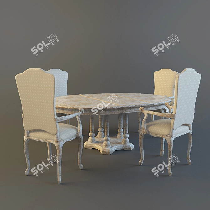 Vintage Marais Tour: Neutral Elegance 3D model image 1