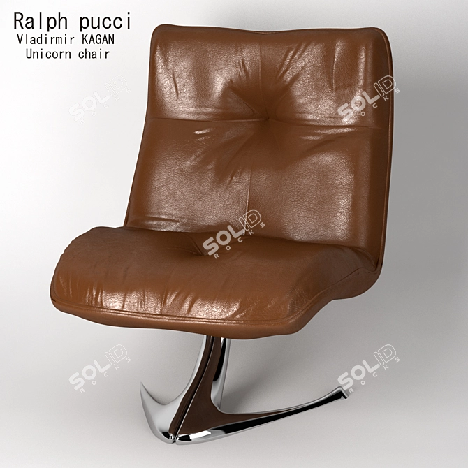 Majestic Pucci Unicorn Chair 3D model image 1