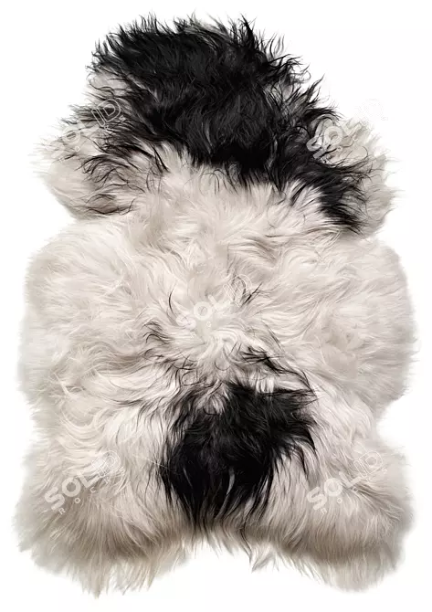 Luxury Fur Rug - Elegant and Plush 3D model image 1
