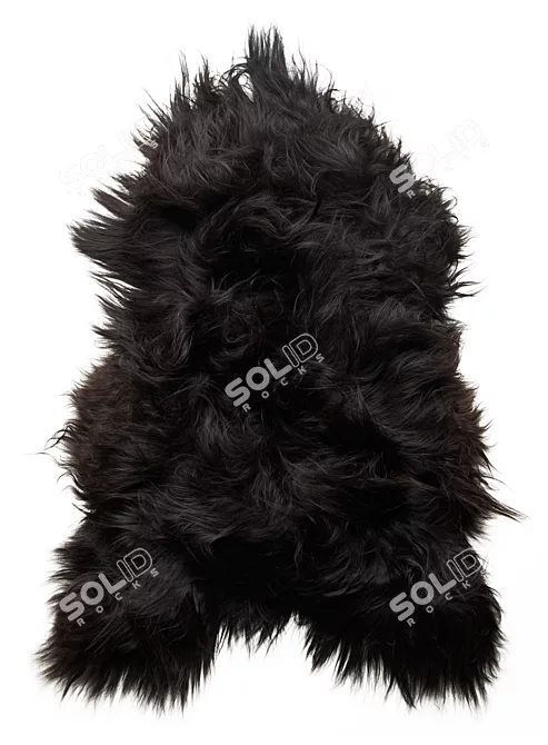 Luxury Fur Rug - Elegant and Plush 3D model image 2