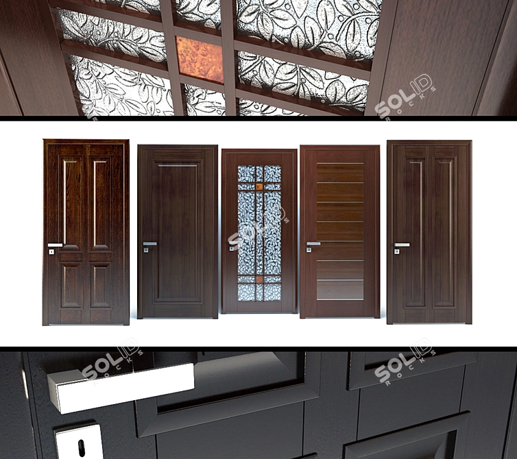 Custom Photo Doors 3D model image 1