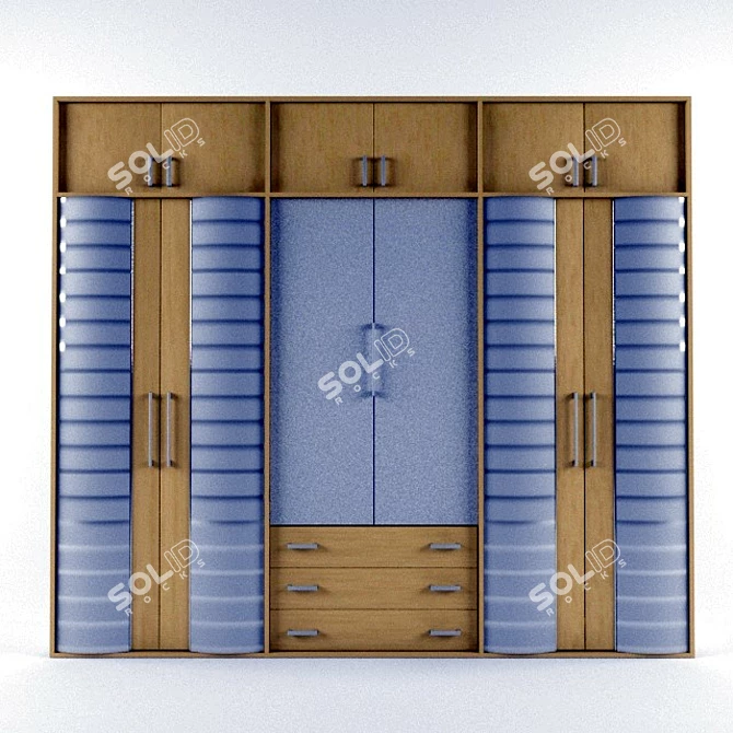 Title: Barcelona Mirror Wardrobe 3D model image 1