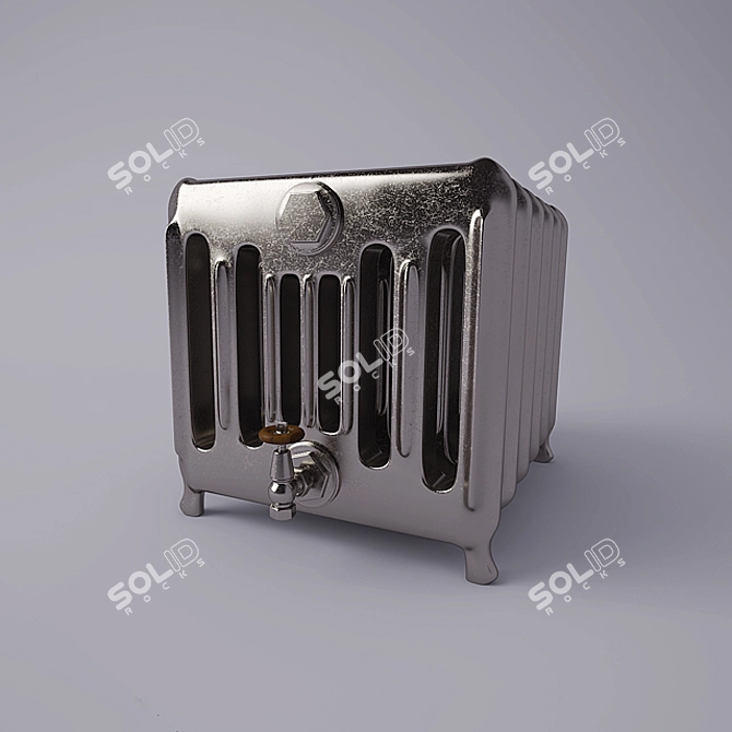 Vintage Floor Radiator: Paladin Churchill 3D model image 1