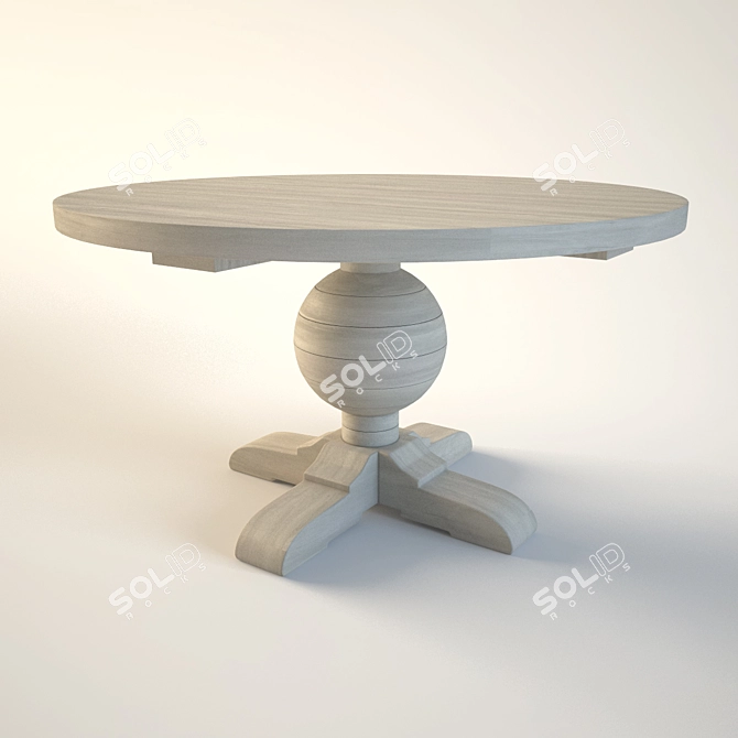 Provence-style Dining Table 3D model image 1