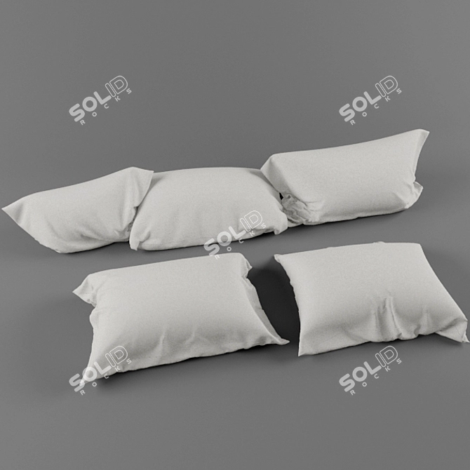 Textured Bliss Pillow 3D model image 1