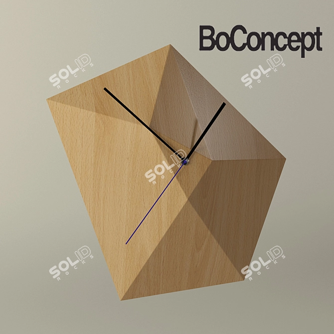 Modern Wall Clock: 'Diamond' Design 3D model image 1