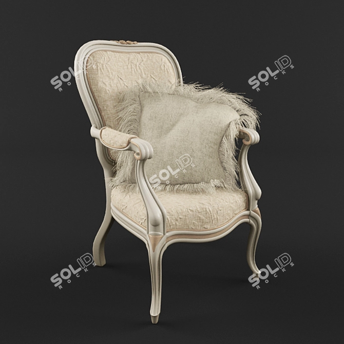 Elegant Savio Firmino Armchair 3D model image 1