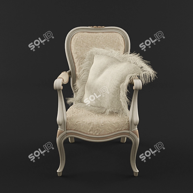 Elegant Savio Firmino Armchair 3D model image 2