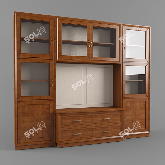 Luxury Cavio Wardrobe MN214 3D model image 1