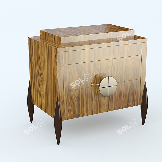 Sardegna Bedside Table: Stylish and Compact 3D model image 1
