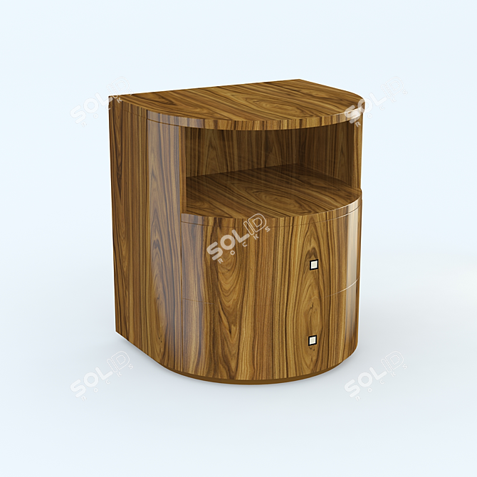  Sleek Arc Bedside Table 3D model image 1