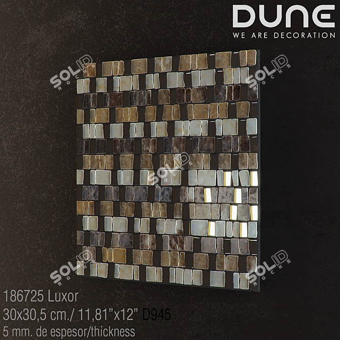 Luxor Mosaic - Elegant 30x30.5 cm Tile 3D model image 1