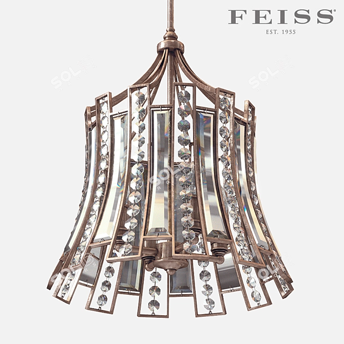 Glamourous Feiss-Light Soros Chandelier 3D model image 1