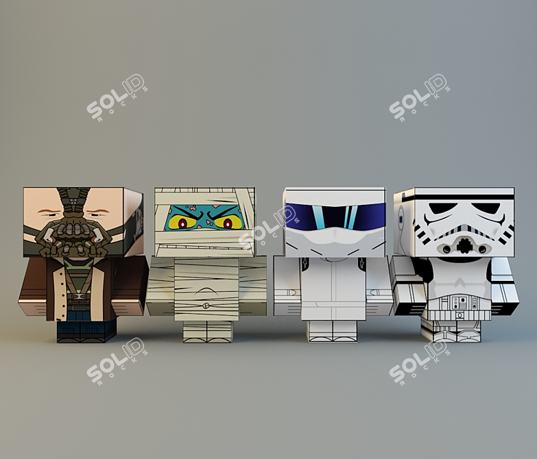 Title: Paper Craft Fun: Cubeecraft 3D model image 1