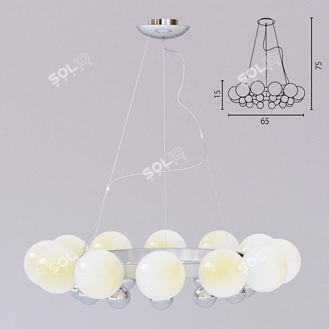 Elegant Hanging Lamp: Azzardo Esperanza 3D model image 1