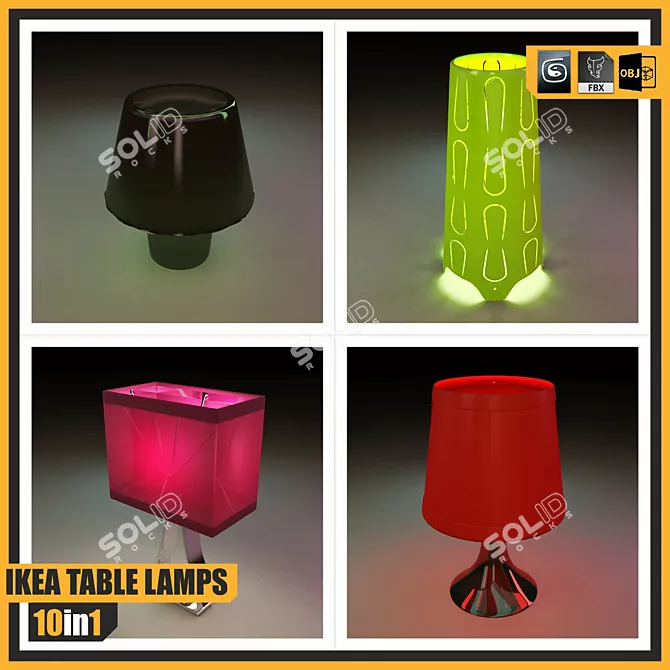 Versatile Collection of Stylish Ikea Table Lamps 3D model image 2