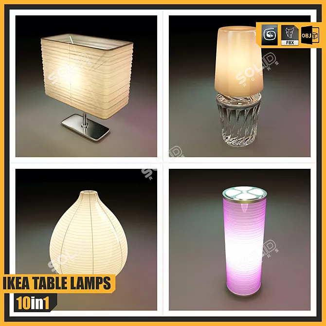 Versatile Collection of Stylish Ikea Table Lamps 3D model image 3