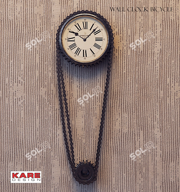 Bicycle Chain Wall Clock 3D model image 1